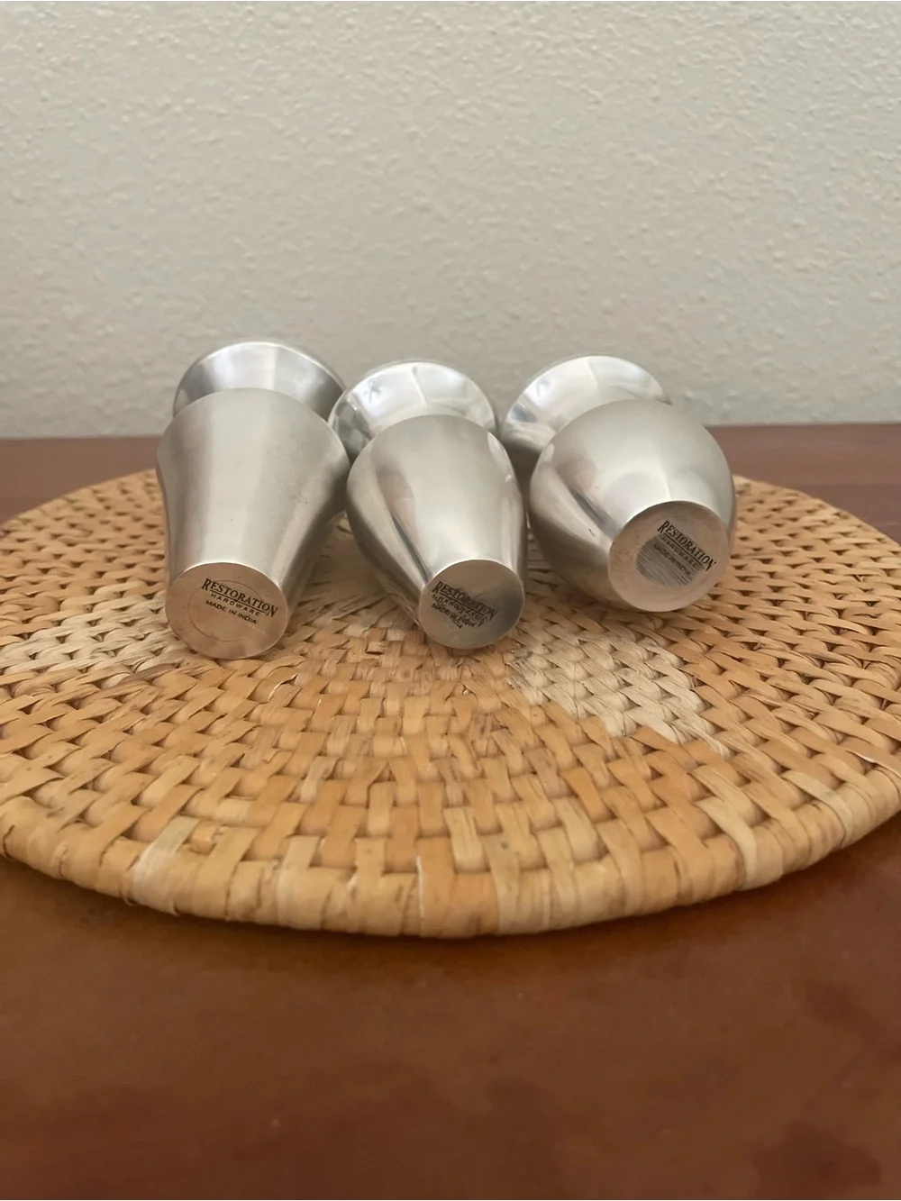 NIB Restoration Hardware Silver Jerome Demi Bud Vases Set of 3